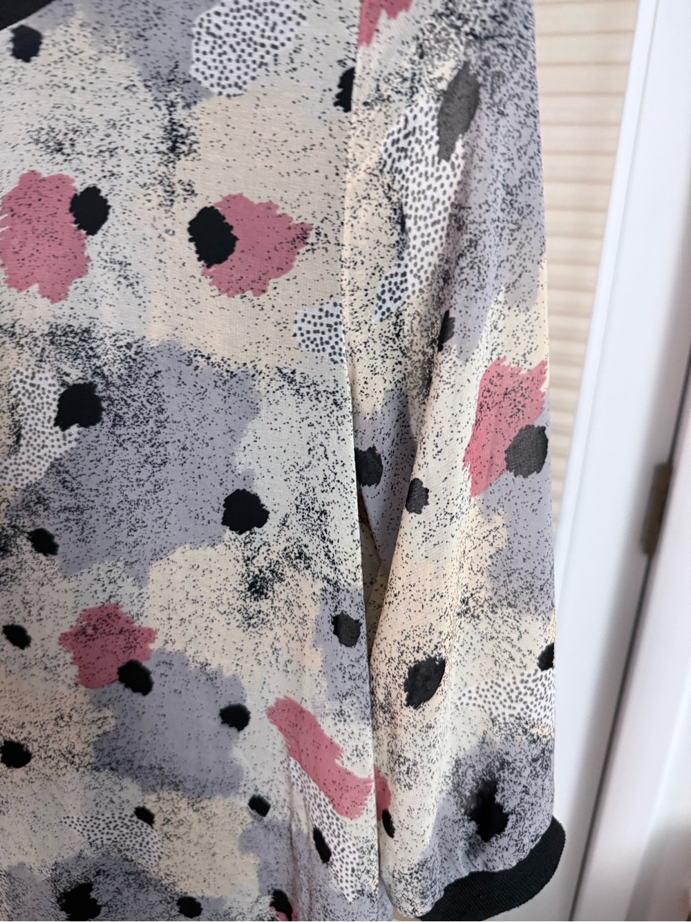 Abstract water color print dress Danish brand Numph tunic shift midi (36) small - Picture 6 of 13